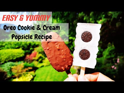 Homemade Magnum Ice Cream Popsicle Recipe (Oreo Flavor) (Yummy & Easy) /No Egg, No Ice Cream Machine