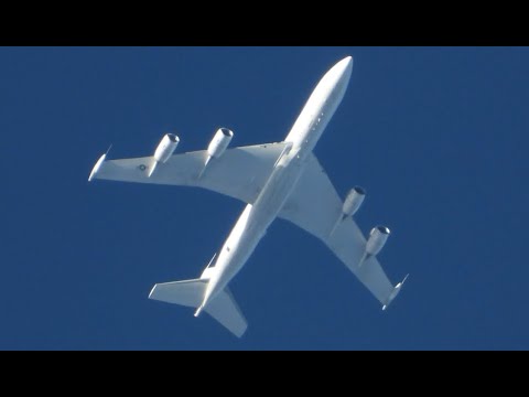 2x Passes US Navy Boeing E-6B Mercury 164409 over Bay Area (TAHA73)