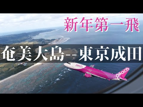 奄美群島地區樞紐機場!2022年1月1日搭乘Peach(樂桃航空)由奄美大島飛往東京成田!