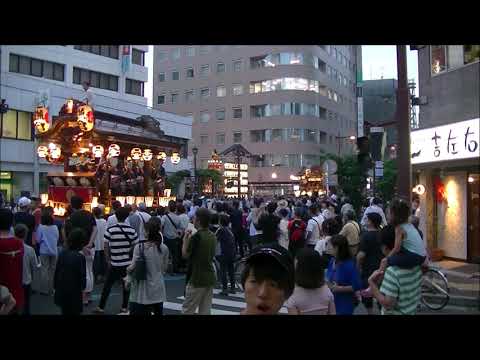 熊谷うちわ祭　２０１９年　駅前通り　山車・屋台進入開始