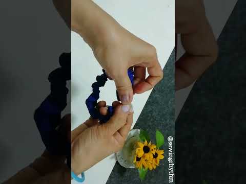 How to Make SCRUNCHIE🌸#short #youtubeshorts #sewingrhythm #sewingdiy #rubberband #hairaccessories