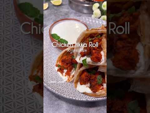 || Ramadan Special Chicken Tikka Roll Recipe || #shorts #viral #chickentikka #rollrecipe