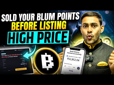 Blum Airdrop Sold Your Point High Price📌 Blum Airdrop Whales Market Sell Process || Blum Token Price