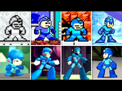 Evolution Of Mega Man Games Idle Animations