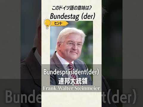 【クイズ】このドイツ語の意味は？ 　ドイツの政治編　#ドイツ　#ドイツ語