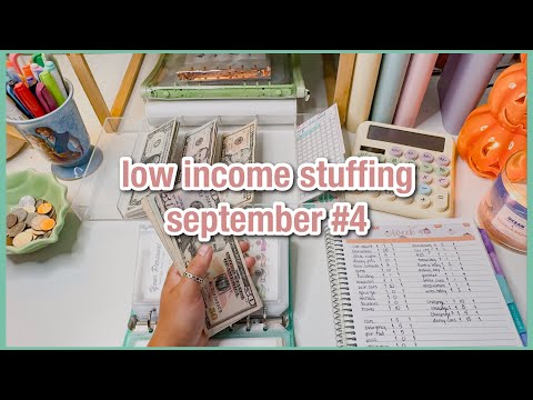 cash envelope/ sinking funds stuffing | september week #4 | low income budget | budgetwithamanda