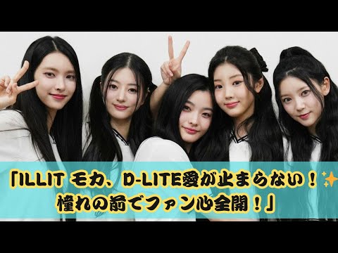 ILLITモカ、D-LITEへの熱い想いを告白！「ソロコンサートも行った」