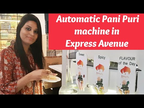 Automatic Pani Puri in Express Avenue mall Chennai | Food Review Tamil Exploring | Jimo SA Chat Box