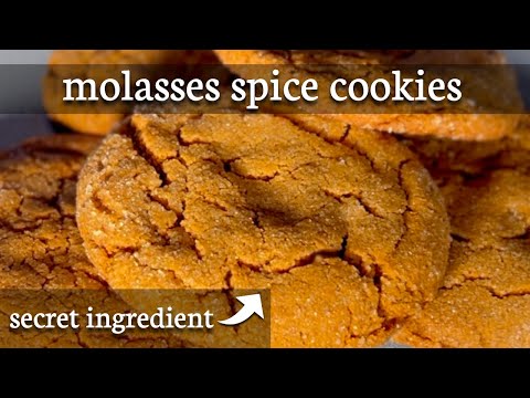 Chewy AND Crunchy Molasses Spice Cookies, a secret ingredient that friends will beg to know.