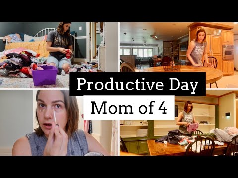 PRODUCTIVE DAY IN THE LIFE OF A MOM OF 4 | SPRING CLEANING MOTIVATION FOR MOMS 2024