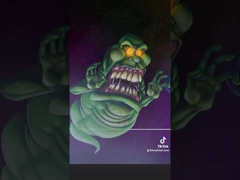 Drawing Ghost Characters|Part1|Slimer #art #ghostbusters #slimer #halloween2024 #shorts