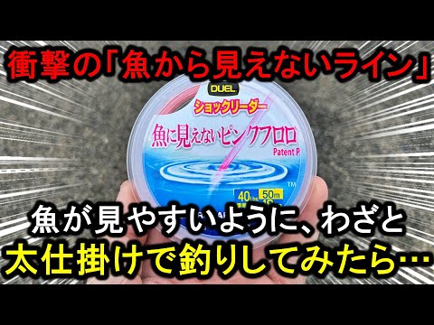 話題の「魚から見えないライン」は本当に見えないのか、あえて太過ぎる仕掛けで試した結果…