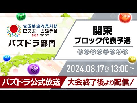 【関東ブロック代表予選】全国都道府県対抗eスポーツ選手権 2024 SAGA パズドラ部門