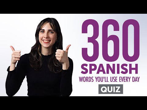 Quiz | 360 Spanish Words You'll Use Every Day - Basic Vocabulary #76