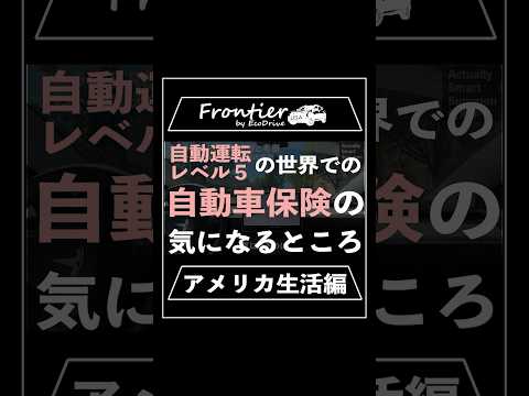 自動運転レベル5の世界での自動車保険の気になるところ【アメリカ生活編】