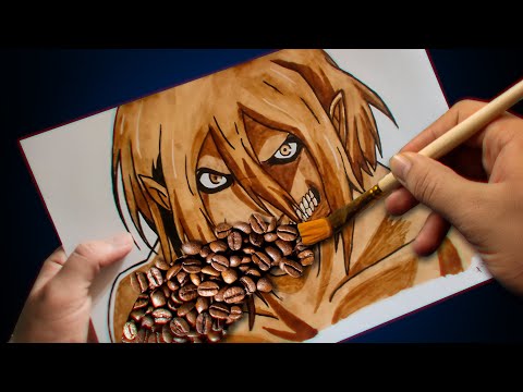 Epic Attack On Titan Drawing! - using COFFEE