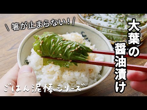 ごはんが止まらない！大葉の醤油漬け