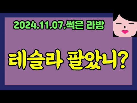 주식방송 아닙니다. 오해금지 20241107