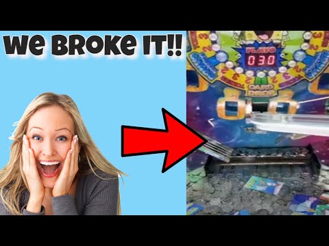 WE BROKE THE COIN PUSHER AT THE ARCADE!!! LOOK WHAT HAPPENS NEXT!!