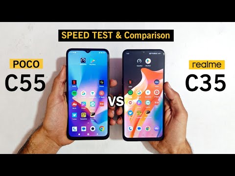 POCO C55 vs realme C35 Comparison & Speed Test | Best Phone Under 10000