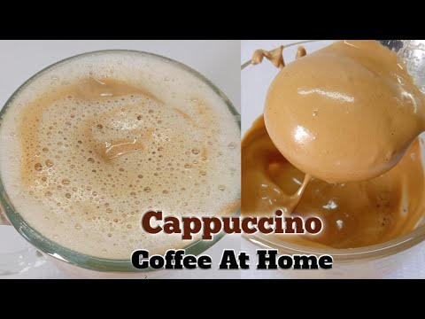 1 Cup Cappuccino Coffee Recipe At Home Without Beater and Cream