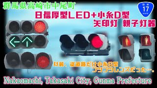 【信号機撮影#732】群馬県高崎市中尾町 日信厚型LED+小糸D型矢印灯 親子灯器