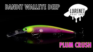 Bandit Walleye Deep Plum Crush - Lurenet Paint Shop (Custom Painted Lures)