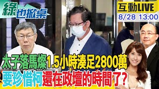 【#綠也掀桌】鄭文燦涉貪 2800萬1.5小時湊齊交保 太子政治生命確定結束了! 柯文哲多點失火 京華城案檢廉今搜索 黨內逼宮辭主席 20240828 @中天新聞CtiNews