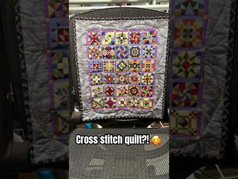 Cross stitch Quilt wall hanging