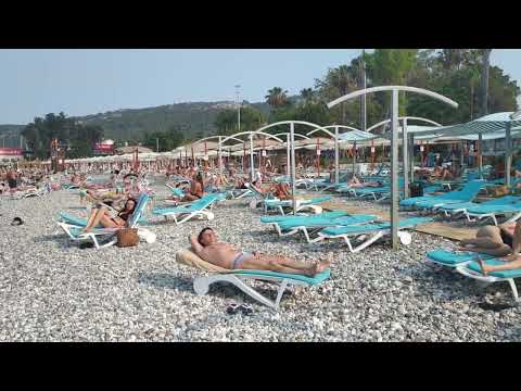 Кемер 2022 июнь Анталия ,пляж отеля Lancora beach hotel