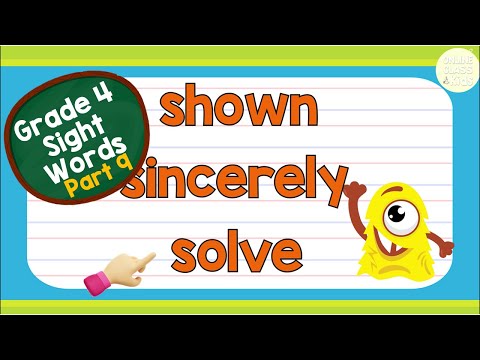 Sight Words - Grade 4 Level 9 | Practice Reading | Basic English Words | Learn How to Read |Reading