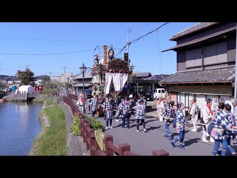 佐原の大祭2023秋　初日　仲川岸区　町内を出発