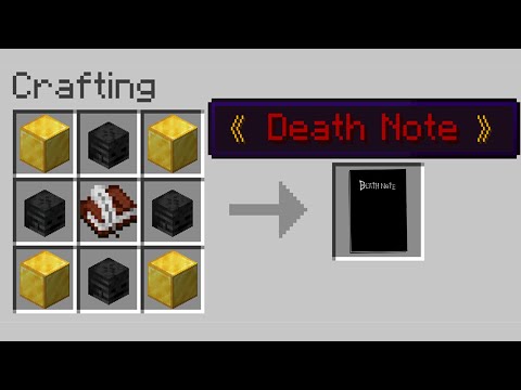 fiz um DEATH NOTE no minecraft