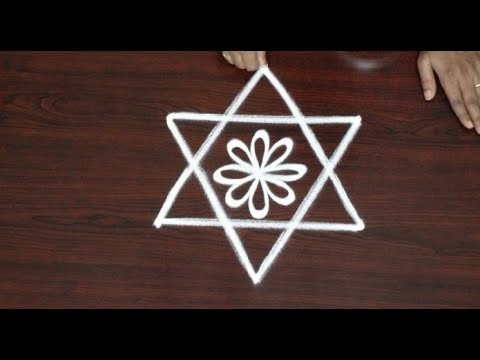 Simple color Diya muggulu || easy Apartment kolam || Great Indian Rangoli