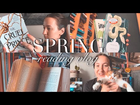 Spring Reading Vlog | reading slumps, running & book haul! 🌸