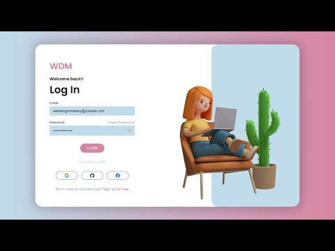 Build Responsive Login Page Using HTML CSS & JavaScript