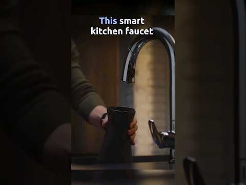 Innovative smart kitchen faucet with many cool features! #faucet #kitchentech #cooltech #smarthome