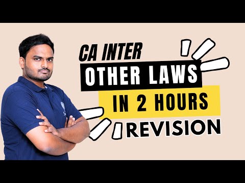 P2B Other Laws | LAW REVISION | CA INTER | Jan 2025 EXAMS