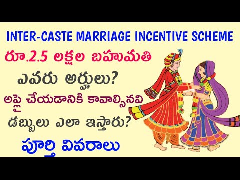 How to Apply for Inter-Caste marriage Incentive 2.5 Lakhs Scheme! Inter-Caste Marriage Incentive