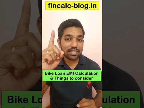 Two Wheeler Loan EMI Calculation| Bike Loan #shorts #fincalc