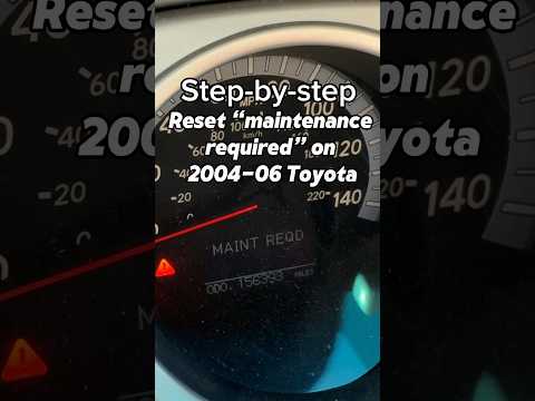 How to Reset Maintenance Required - Toyota 2004-06 Highlander Hybrid #Toyota ￼