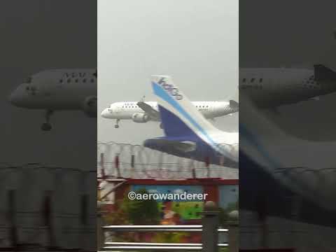 CYCLONE FENGAL🌀MYANMAR AIRWAYS E190 landing at Chennai Airport #shorts #aviation #chennai #landing