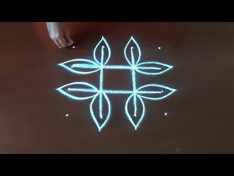 4*4 dots simple rangoli designs🌺thipkiyanji rangoli🌺muggulu🌺 festival rangoli🌺 Diwali rangoli