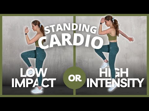 30 Min STANDING Cardio Workout | Choose LOW IMPACT or HIIT CARDIO Options | warm-up + cool down