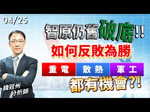 2024/04/25  智原仍舊破底!! 如何反敗為勝，重電、散熱、軍工都有機會?! 錢冠州分析師