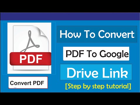 How to Convert Pdf to Google Drive Link