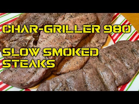 Char-Griller 980 Gravity Slow Smoked Steaks | Slow Smoked Steaks on Char-Griller 980