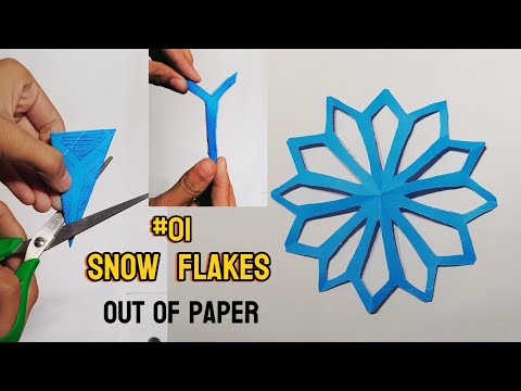 Paper Snowflake❄️ #01-Easy Snow Flakes-How to Make Snow Flakes out of Paper | Christmas Crafts Ideas