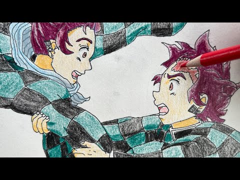 Drawing Tanjiro from Demon Slayer (Kimetsu no Yaiba)