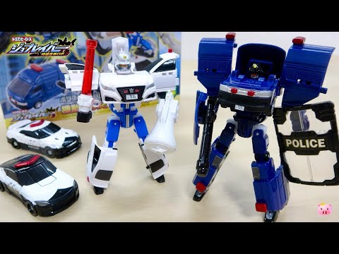 Transforms into a robot! Tomica Job Braver [Police Braver Riot Police & Traffic Riot Police W Set